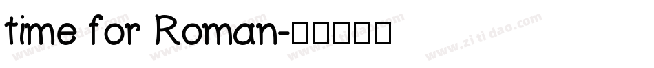time for Roman字体转换